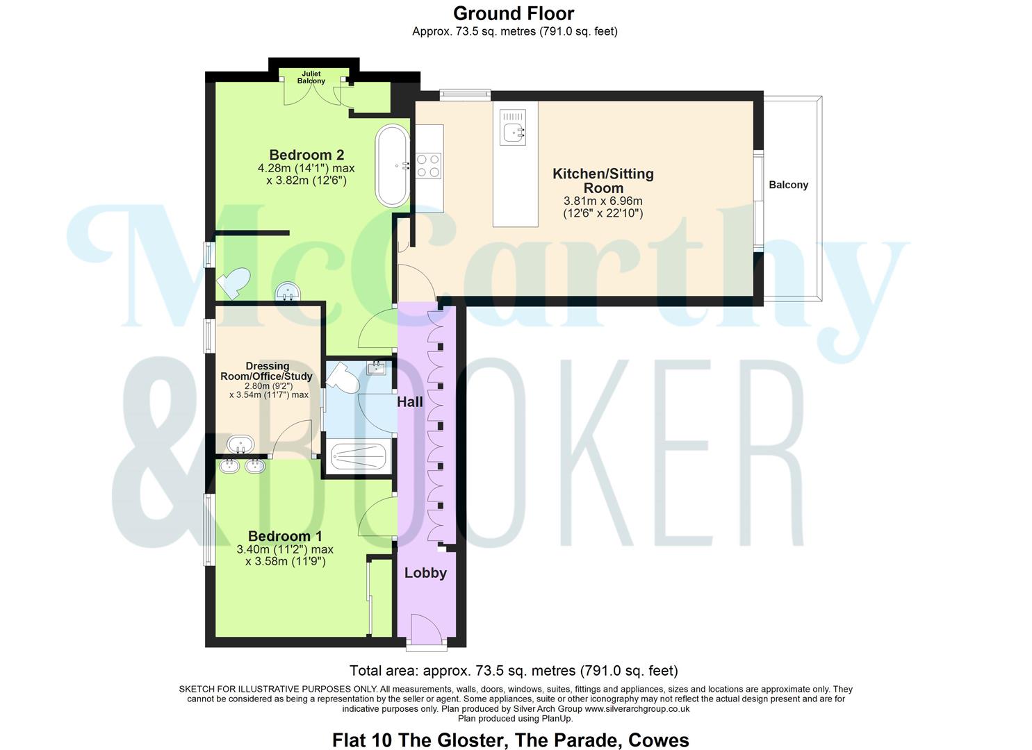 RENOVATED APARTMENT WITH SEA VIEWS - The Parade, Cowes floorplan